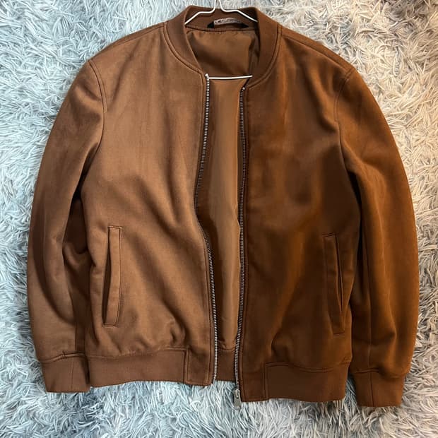 자라 스웨이드 자켓 브라운