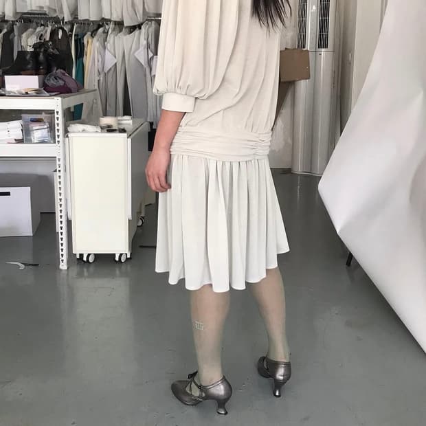 에옹쓰 아르누보 드레스 세이지 그린