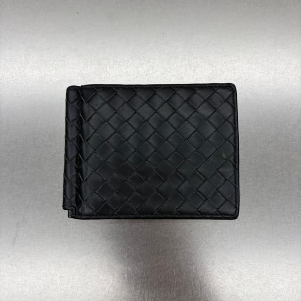 보테가베네타 인트레치아토 블랙 폴더 남성 반지갑 머니클립