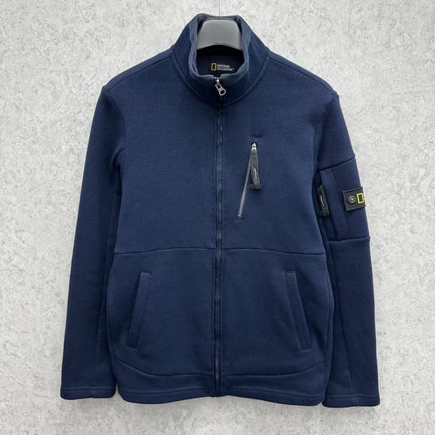 100 내셔널지오그래픽 남자 니트 후리스 집업 자켓