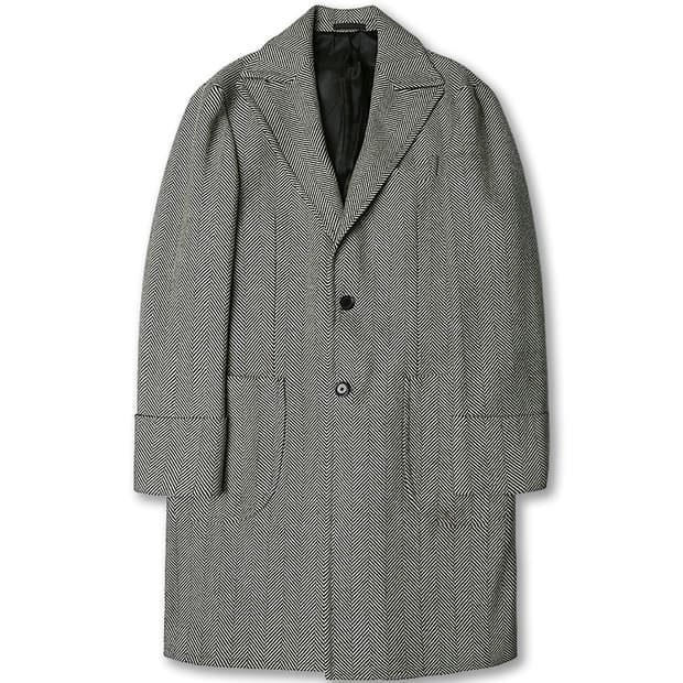 맨온더분 [Man On The Boon] 헤링본 울 체스터필드 코트