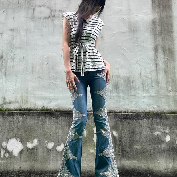 Anna Luna Romantic Stripe Blouse