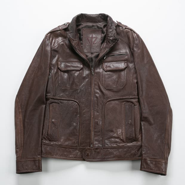 Utility Single Leather Jacket 02860