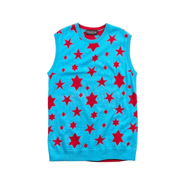 Fabrizio Del Carlo 별 패턴 니트 베스트 
