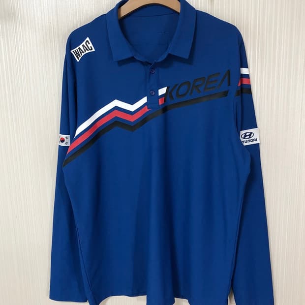 왁(WAAC)골프 국대KOREA 골프국대 선수지급실착 골프셔츠 4(XL)