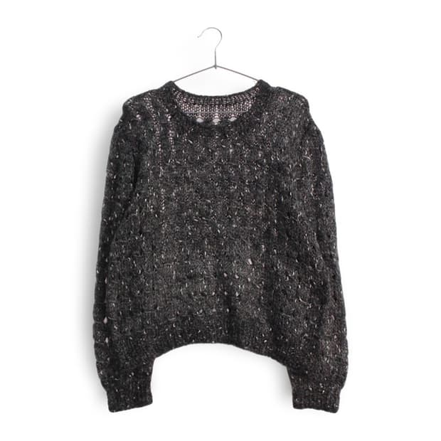 빈티지 그물망 구멍 펀칭 니트