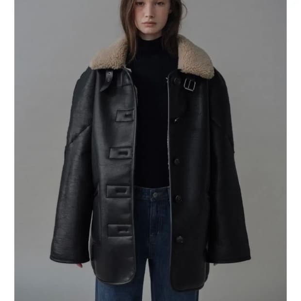 르오버클래식 리버시블 무스탕 새상품