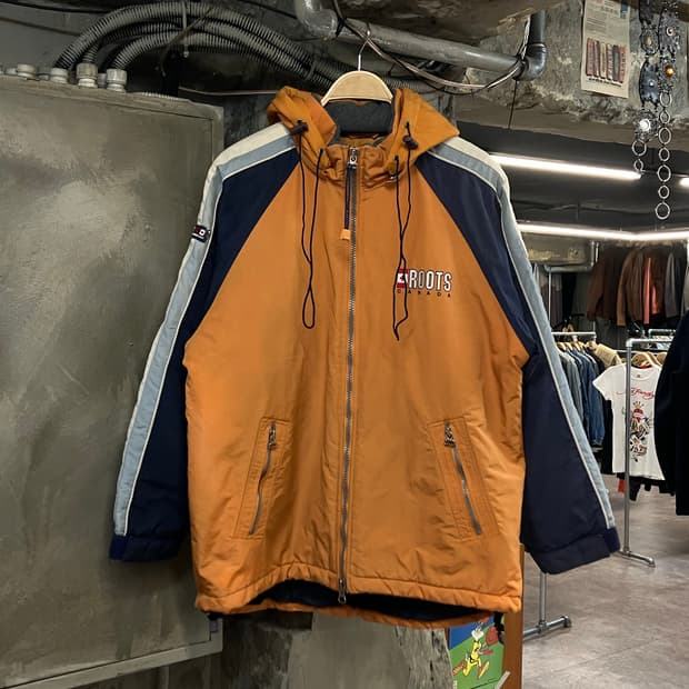 ROOTS CANADA 박시핏 바람막이 자켓 오렌지 95  #csz281