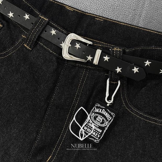 🌗 Star stud belt / 스타 별 스터드 웨스턴 벨트