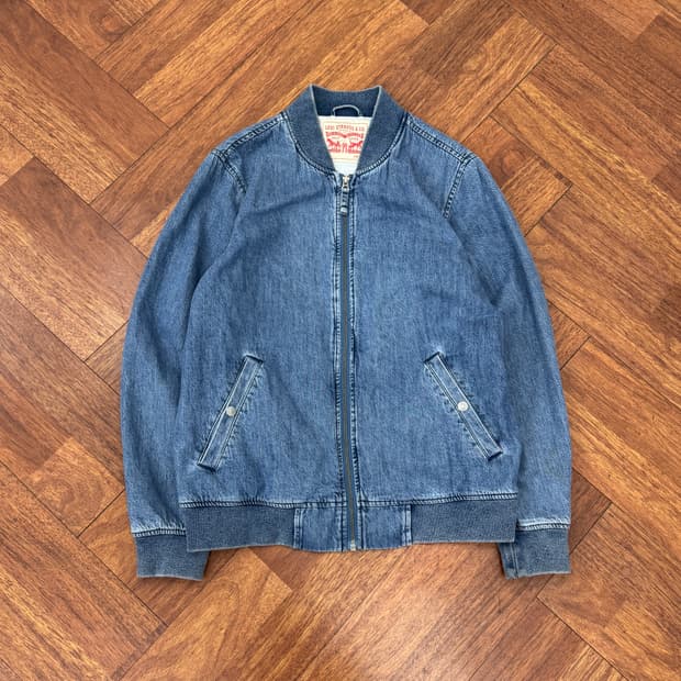 M(100)리바이스 데님 블루종 자켓 