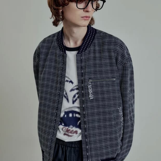 엘무드 아카사 트위드 봄버 자켓 48