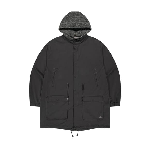 코이세이오 워시드 밀리터리 재킷 머드 차콜