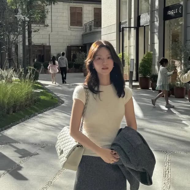 GED 게드 모크넥 니트 아이보리