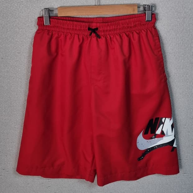 실측 M (95) 나이키 조던 레드 우븐 반바지
