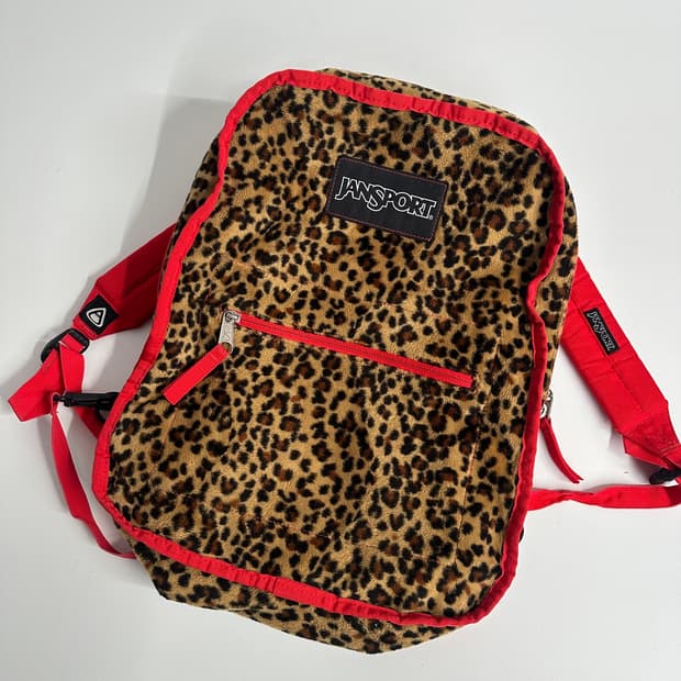 Jansport 잔스포츠 레오파드 x도트 백팩 양면