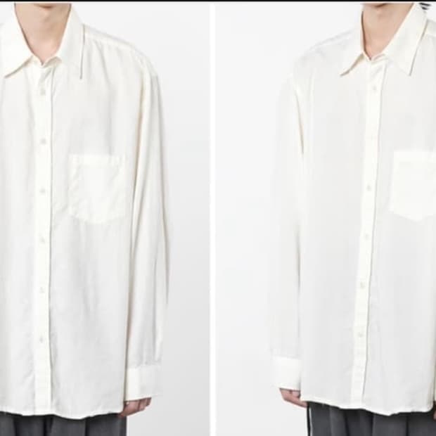 새상품 이얼즈어고 오프 화이트 울 코튼 포이카 셔츠 ( 1 / S )