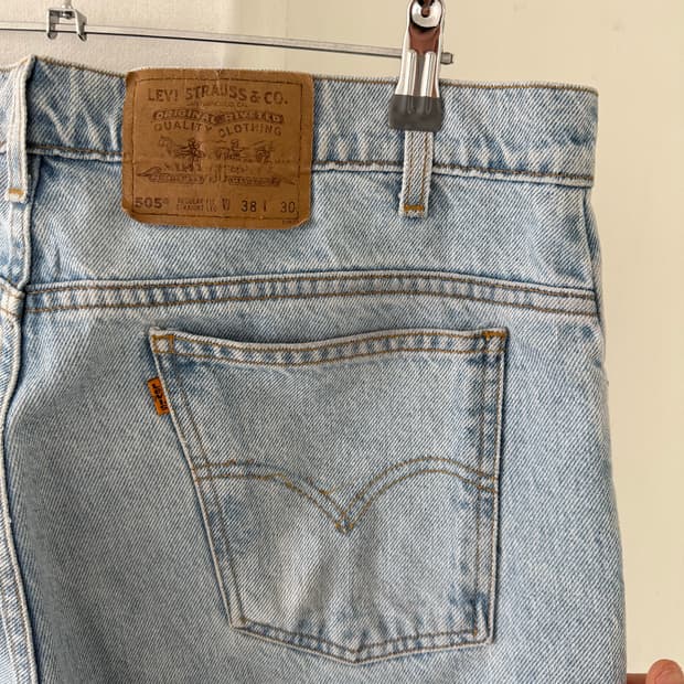 리바이스505 오렌지탭 연청 데님팬츠 36