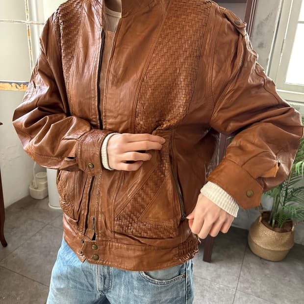 빈티지 레더 자켓