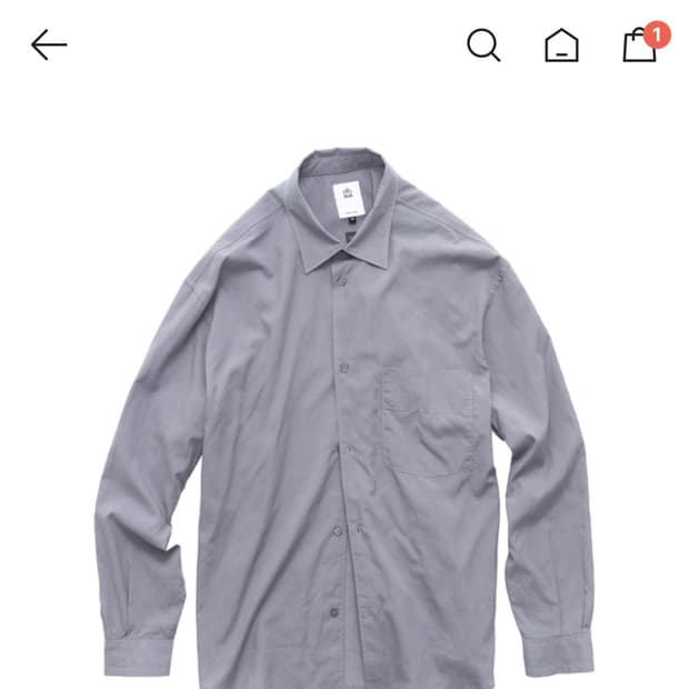 2)폴리테루 텐코 루즈드 셔츠  미드 블루 그레이