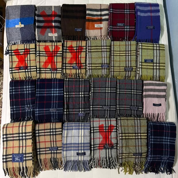 버버리 정품 체크 머플러 목도리 공용