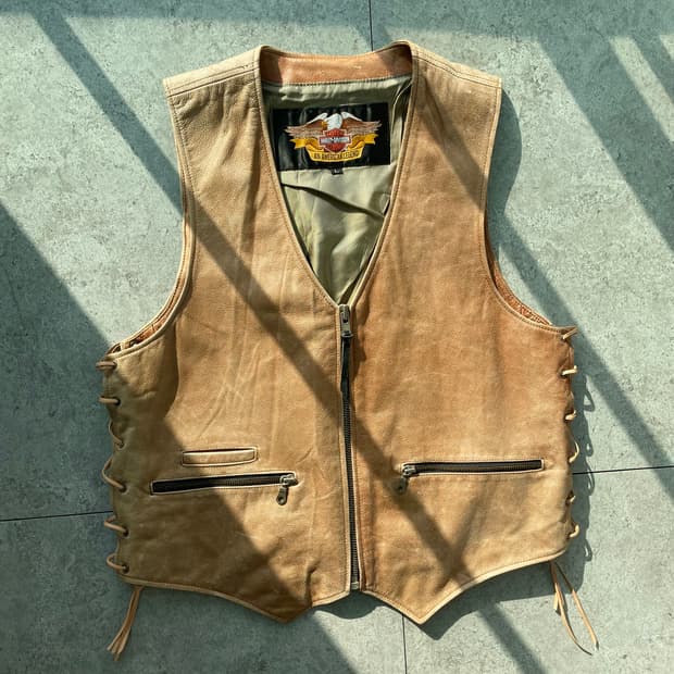 할리데이비슨 빅로고 웨스턴 레더 베스트