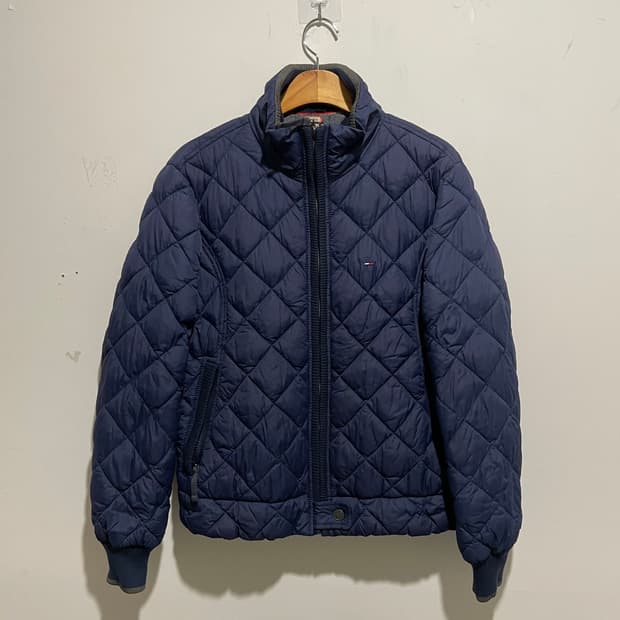 타미힐피거 네이비 퀼팅 패딩 점퍼
