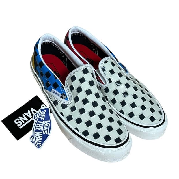 반스(vans) 슬립온 애너하임 팩토리 레더 체커보드 멀티컬러 270