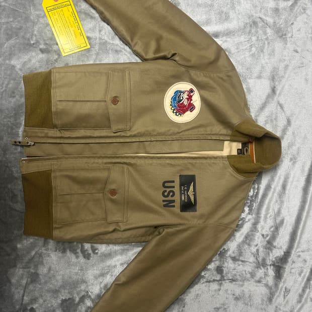 리얼맥코이 37J1B 플라잉자켓 42사이즈, 데빌독