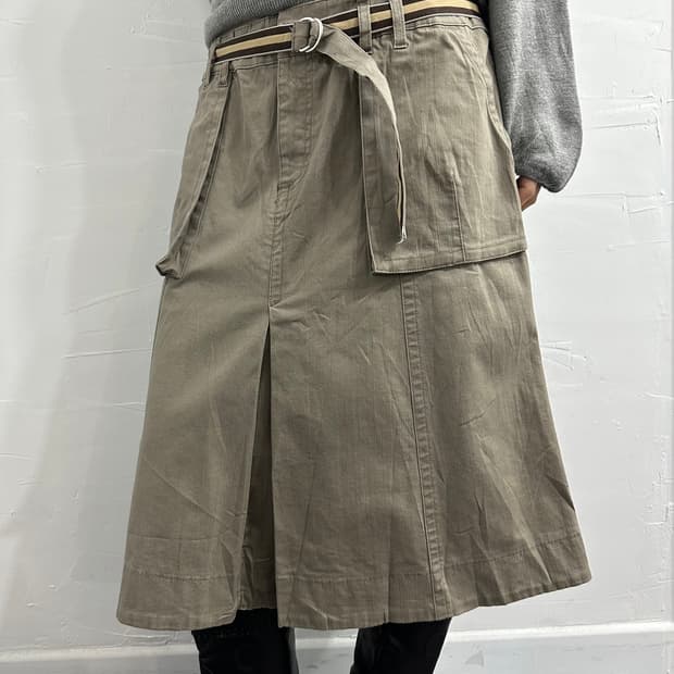 cotton belt midi skirt