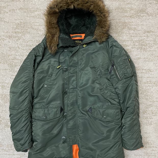 [M] 알파인더스트리 N3-B 패딩 점퍼 자켓 야상 빈티지