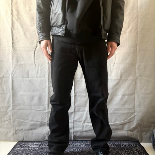 리바이스 505 흑청 데님 34/34