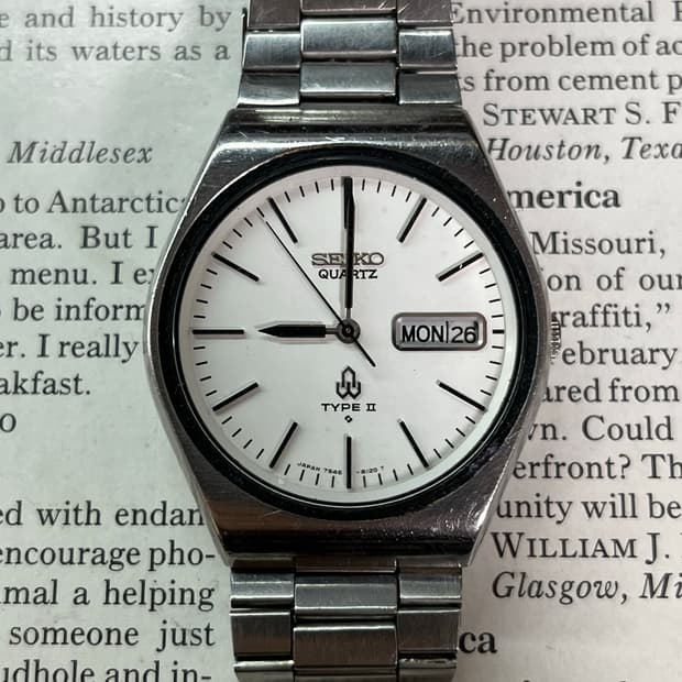 세이코 쿼츠 남성용 빈티지 시계