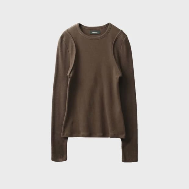 999휴머니티 라인 롱슬리브 브라운