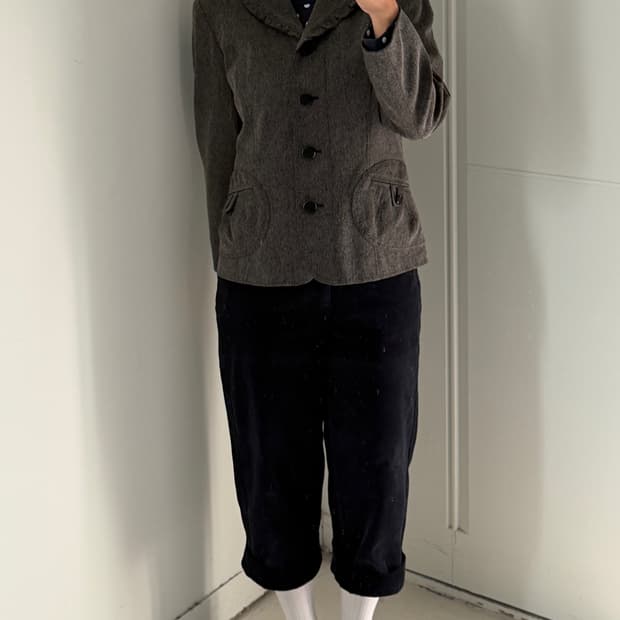 일본빈티지 프릴 블레이져 자켓