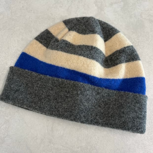 MHL 스트라이프 비니 그레이/아이보리/블루