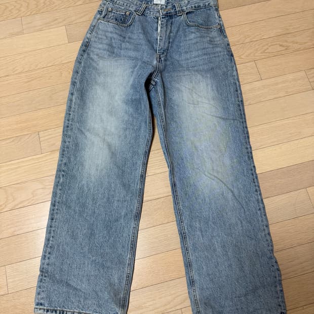 유스 와이드 데님 라이트 블루 m