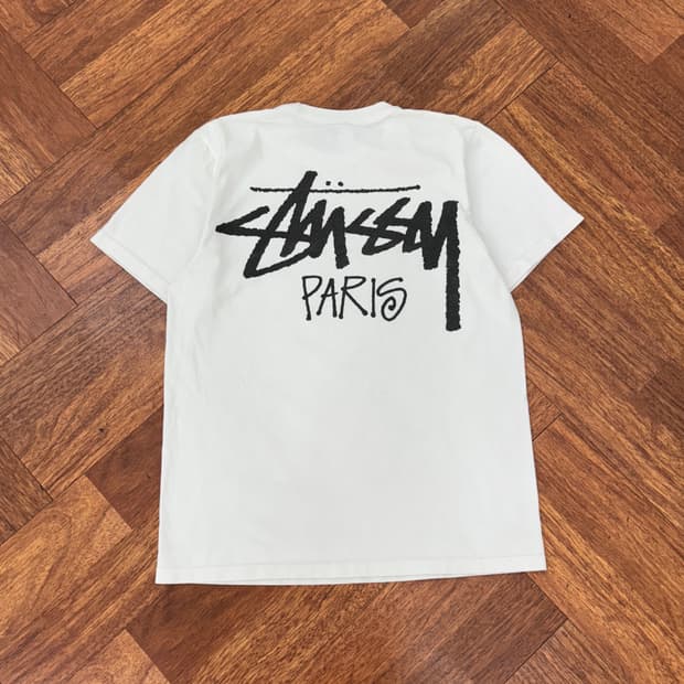 S Stussy 스투시 paris 빅로고 반팔 티셔츠 