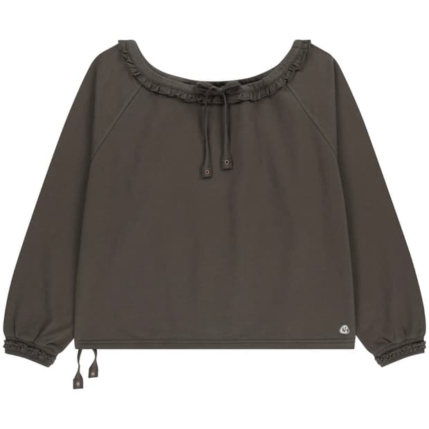 코이세이오 드로스트링 롱 슬리브 차콜