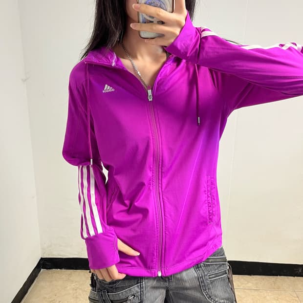 Adidas Magenta ClimaCool Track Jacket