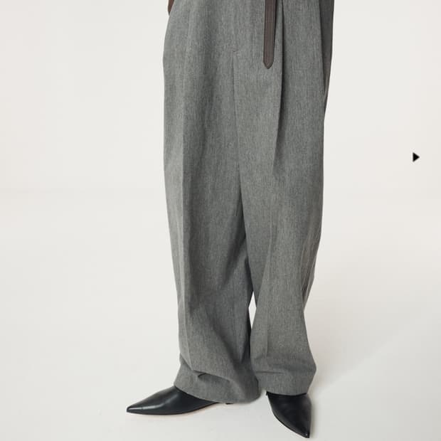 렉토 퀸시 울 벨티드 팬츠 s 새상품