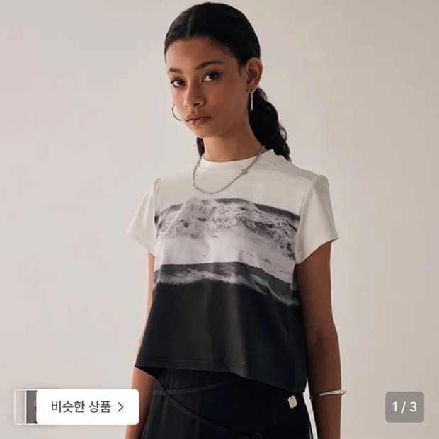 트리밍버드 썸머 웨이브 티셔츠 크롭 반팔