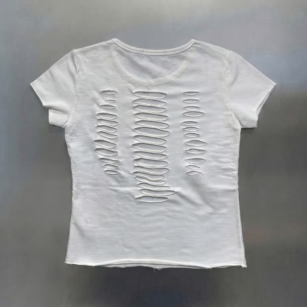 begbegbeg DAMAGED CUTTING BABY T SHIRTS