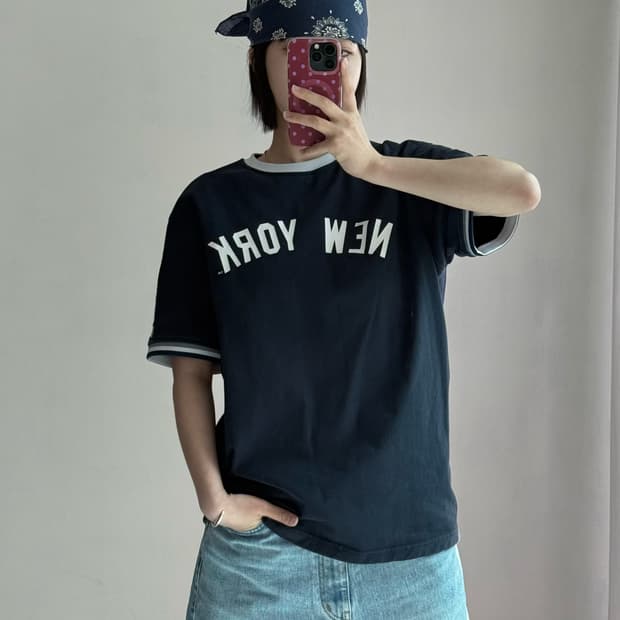 뉴에라 뉴욕 링거 반팔티