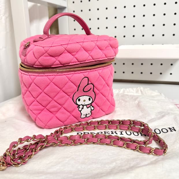 페퍼윤윤 x 산리오 마이멜로디 핑크 퀄팅백