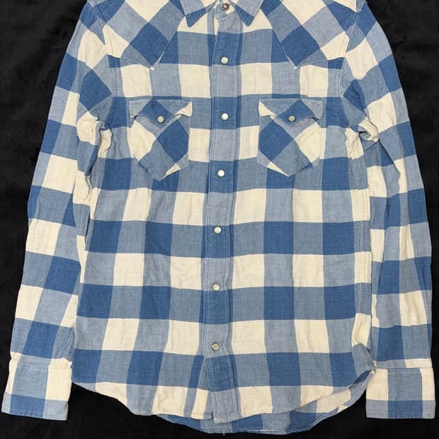 (XS) RRL 더블알엘 실버 콘초 웨스턴 셔츠