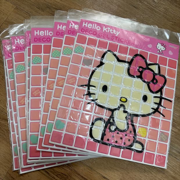 헬로키티 데코 타일 스티커 10장