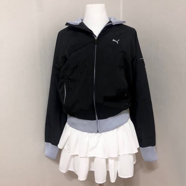 퓨마 블랙연보라 경량자켓 M