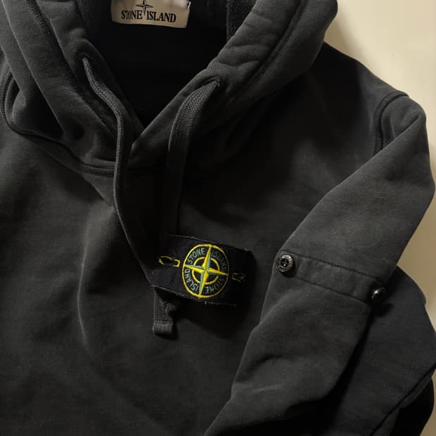 스톤아일랜드 블랙 후드티m 