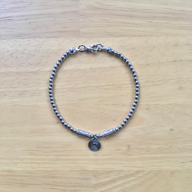 silver circle bracelet