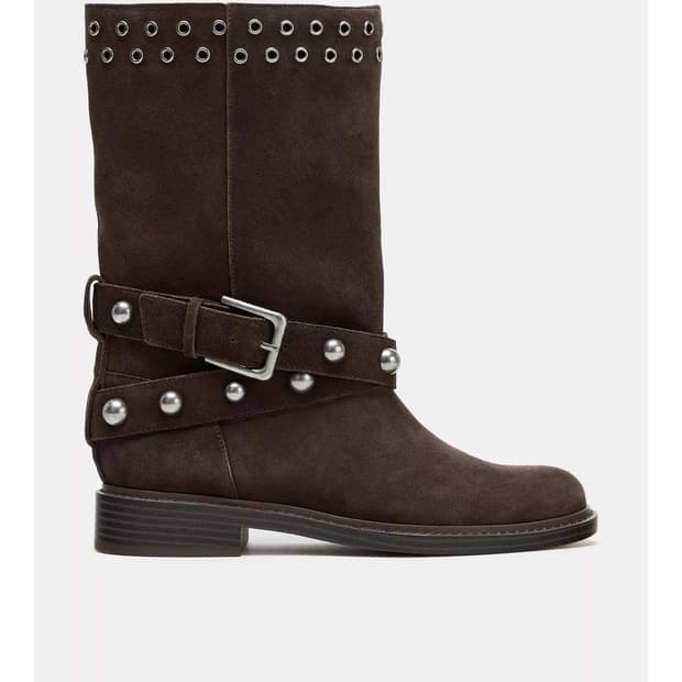 자라 스터드 스웨이드 앵클부츠 245(38)